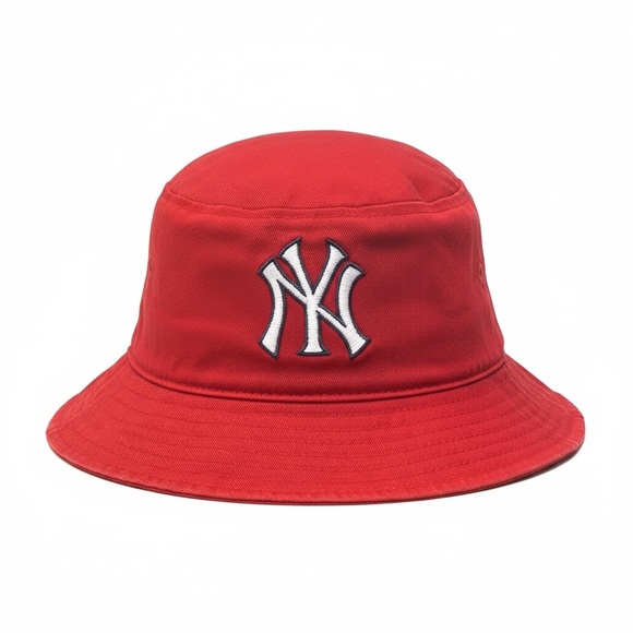π§’π₯ Vintage NY Yankees Bucket Hat Redβ L/XL - Picture 1 of 8